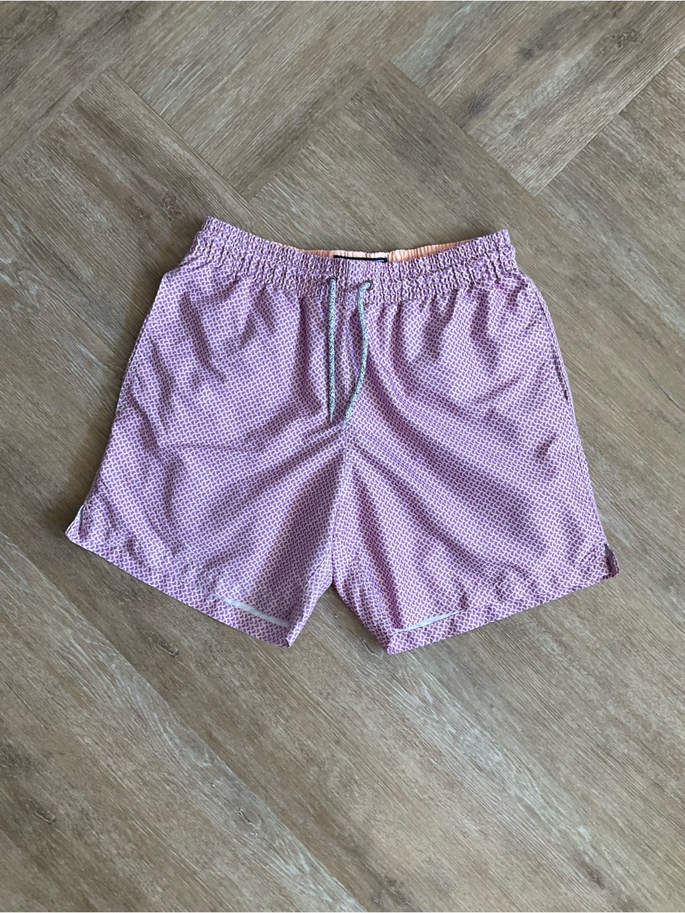 Michaels Light Pink Micro-Pattern Swim Trunks